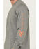 Image #3 - Hawx Men's Logo Long Sleeve Knit Work T-Shirt - Tall, Heather Grey, hi-res