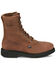 Image #2 - Justin Men's 8" Livestock Lace-Up Work Boots - Steel Toe, Brown, hi-res