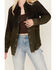 Image #3 - Cleo + Wolf Women's Ombre Suede Snap Up Shacket, Sage, hi-res
