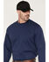 Image #4 - Hawx Men's FR Solid Skull and Hammers Long Sleeve Graphic Work T-Shirt, Navy, hi-res