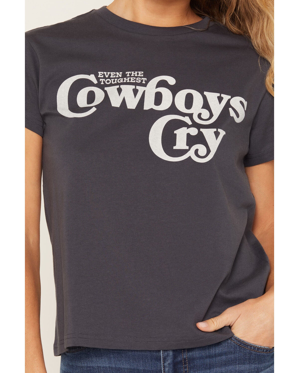 Image #3 - Wrangler Retro Women's Cowboys Cry Short Sleeve Graphic Tee, Blue, hi-res