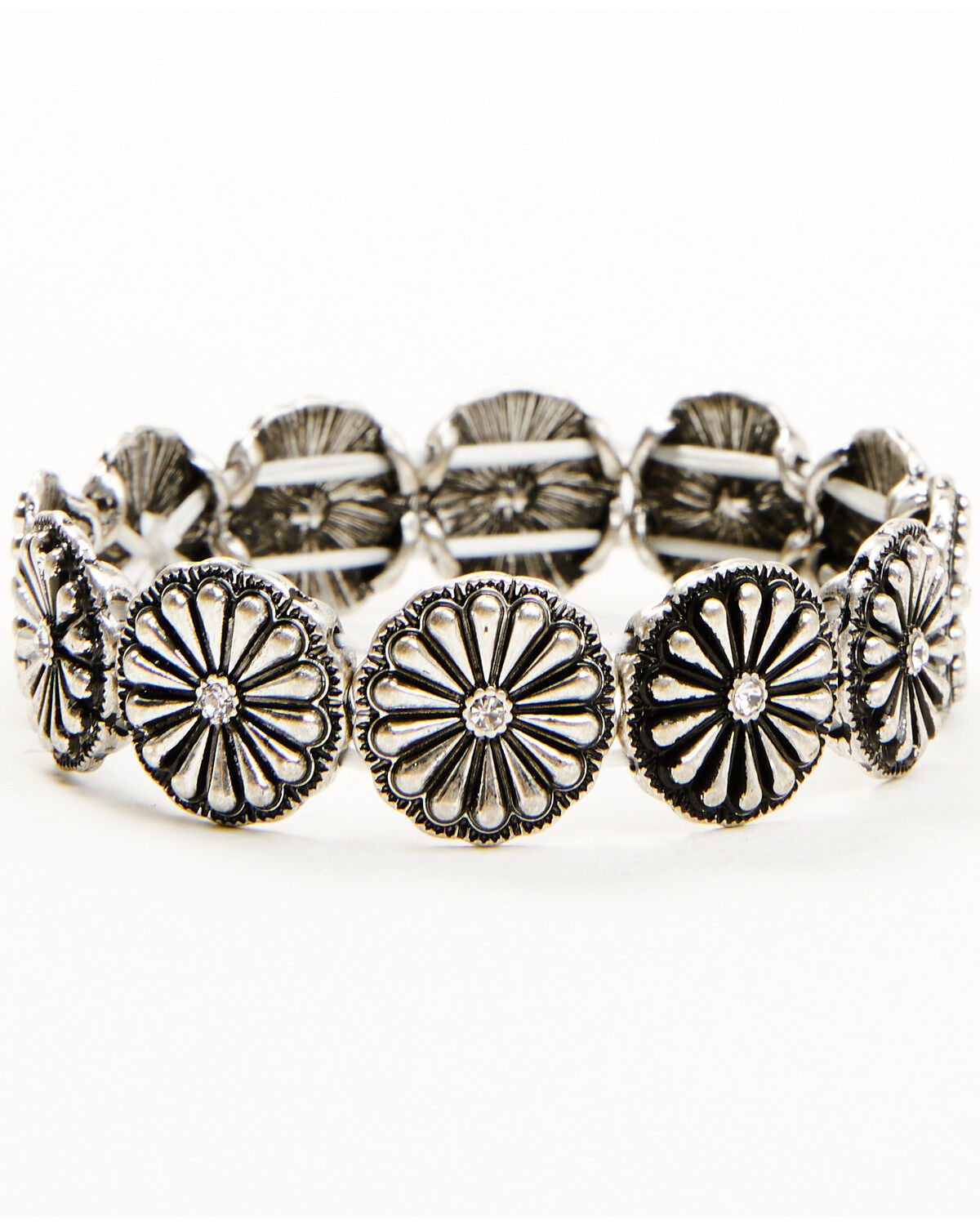 Image #4 - Shyanne Women's Bisbee Falls Mixed Stone 3-Piece Stretch Bracelet Set, Silver, hi-res