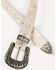 Shyanne Women's Buckle Floral Embossed Western Belt, Off White, hi-res