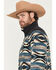 Image #2 - Ariat Men's Basis Southwest 1/4 Zip-Up Fleece Pullover - Big, Teal, hi-res