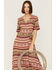 Image #2 - Stetson Women's Southwestern Sunset Serape Print Wrap Dress, Multi, hi-res