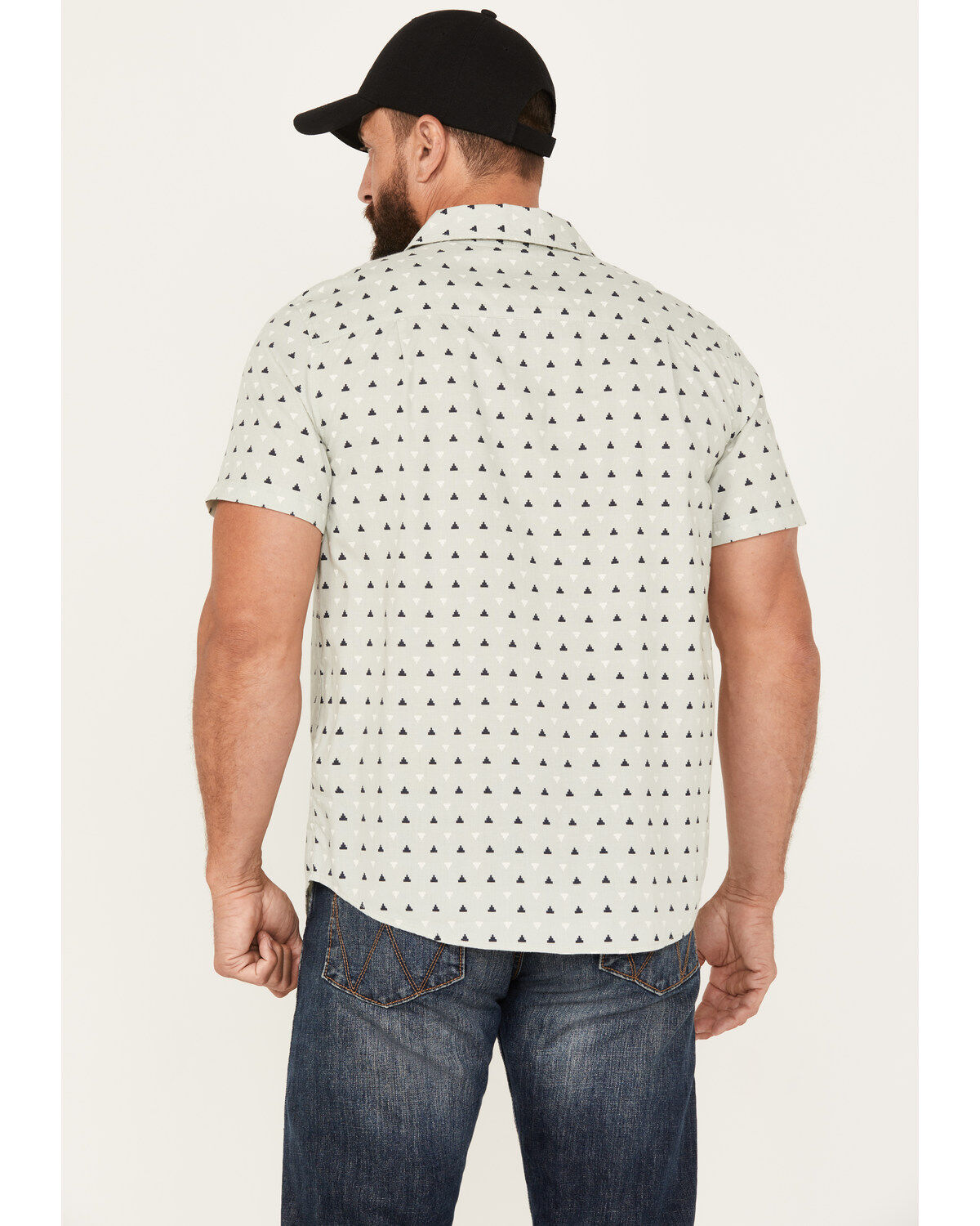 Image #4 - Brixton Men's Charter Geo Print Short Sleeve Stretch Button-Down Shirt, , hi-res