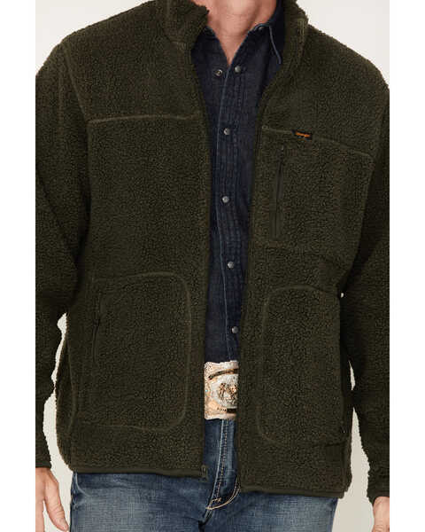 Image #3 - Wrangler Men's Multi-Pocket Sherpa Jacket, Green, hi-res