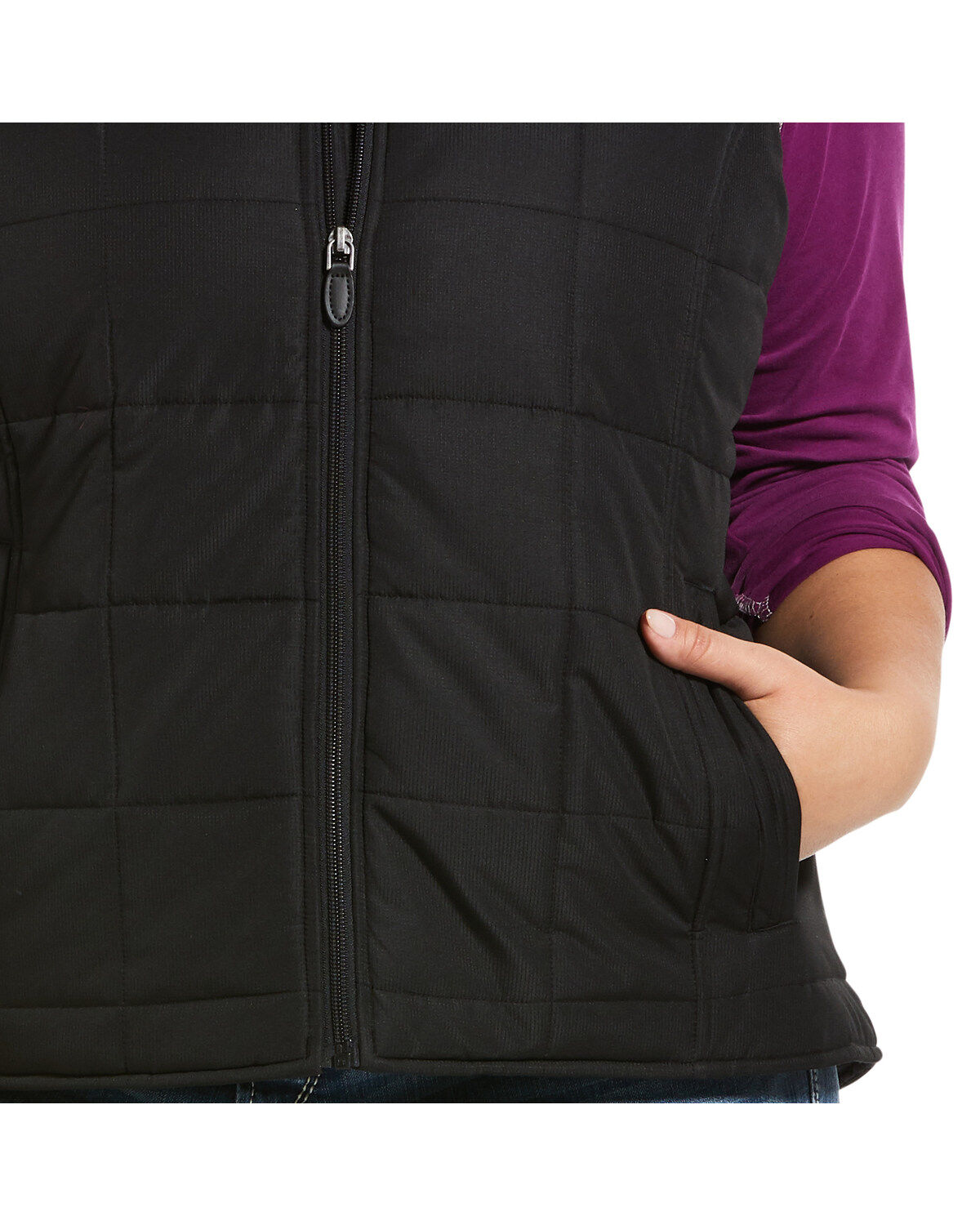 Image #2 - Ariat Women's Crius Insulated Vest - Plus, Black, hi-res