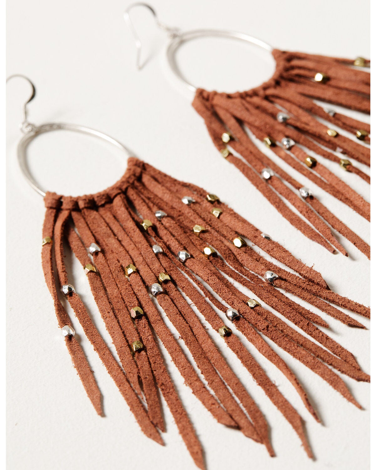 Image #2 - Idyllwind Women's Morena Beaded Fringe Earrings, Brown, hi-res