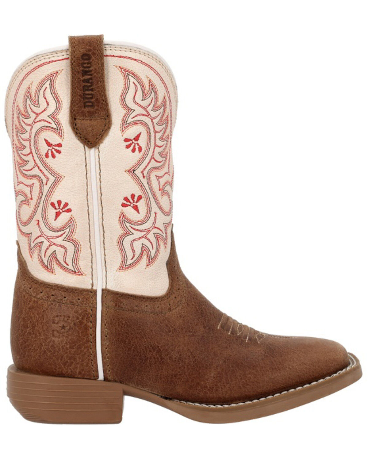 Image #2 - Durango Girls' Shyloh Western Boots - Broad Square Toe, Tan, hi-res