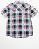 Image #3 - Cody James Toddler Boys' Steerhead Plaid Print Short Sleeve Snap Western Shirt, Navy, hi-res