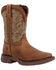 Image #1 - Durango Boys' Lil Rebel Embroidered Western Boots - Broad Square Toe, Brown, hi-res
