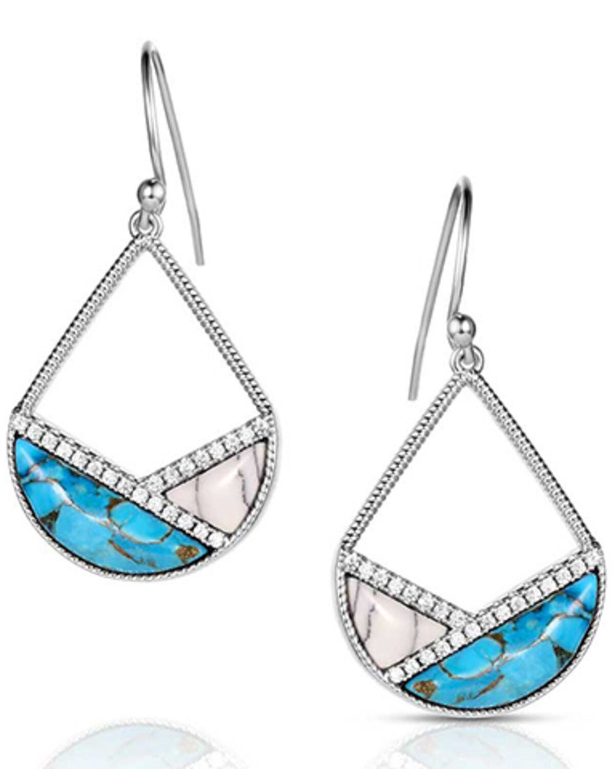Montana Silversmiths Women's Teardrop Earrings, Silver, hi-res