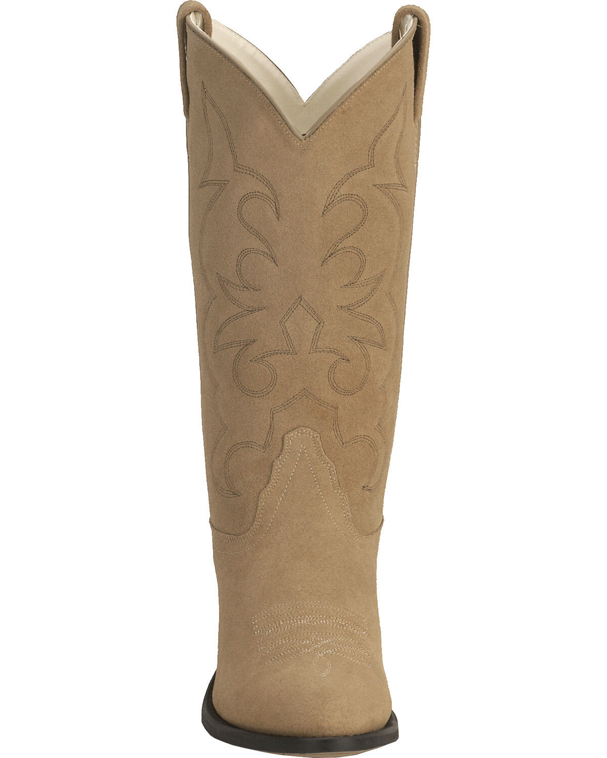 Image #4 - Old West Men's Roughout Suede Western Boots - Medium Toe, , hi-res