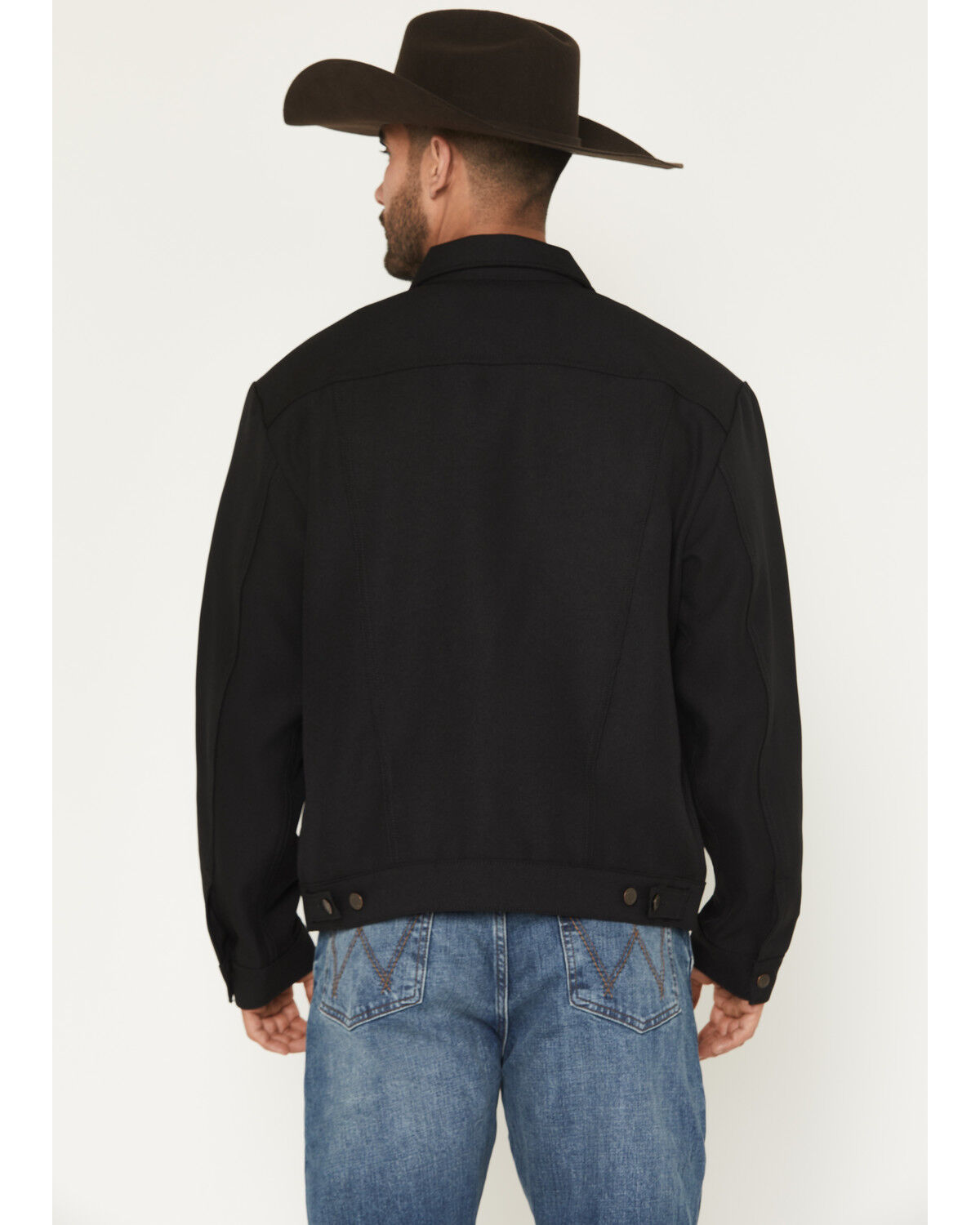 Image #4 - Wrangler Men's Wrancher® Button-Down Jacket, Black, hi-res