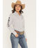 Image #2 - Ariat Women's Team Striped Long Sleeve Button-Down Stretch Western Shirt, Black/white, hi-res