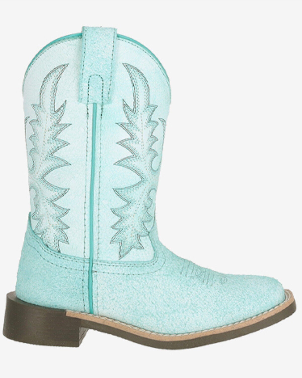 Image #2 - Smoky Mountain Girls' Painted Prairie Performance Western Boots - Broad Square Toe, Blue, hi-res
