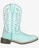 Image #2 - Smoky Mountain Girls' Painted Prairie Performance Western Boots - Broad Square Toe, Blue, hi-res