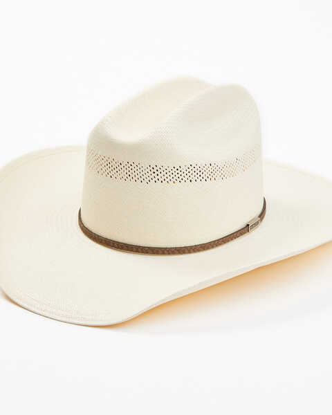 Stetson Plait 10X Straw Cowboy Hat, Natural, hi-res