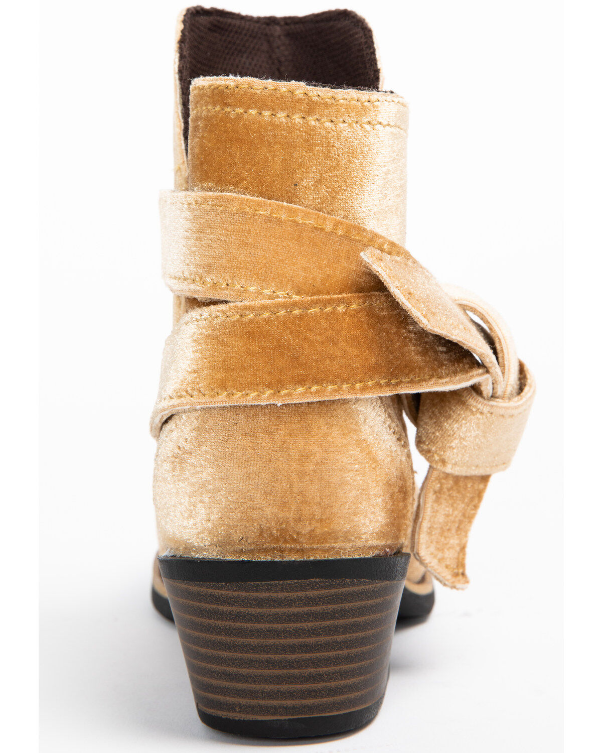 Image #5 - Justin Gypsy Women's Elana Tan Velvet Booties - Wide Square Toe, , hi-res