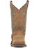 Laredo Women's Tan Turquoise Stitching Western Boots - Square Toe, Brown, hi-res