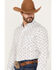 Rough Stock by Panhandle Men's Playing Card Print Long Sleeve Stretch Western Shirt, White, hi-res