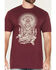 Image #3 - Moonshine Spirit Men's Viva La Raza Short Sleeve Graphic T-Shirt, Burgundy, hi-res