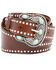 Image #1 - Shyanne Women's Brown Studded Wide Western Belt , , hi-res