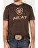 Ariat Men's Liberty USA Digi Camo Logo Short Sleeve T-Shirt , Brown, hi-res