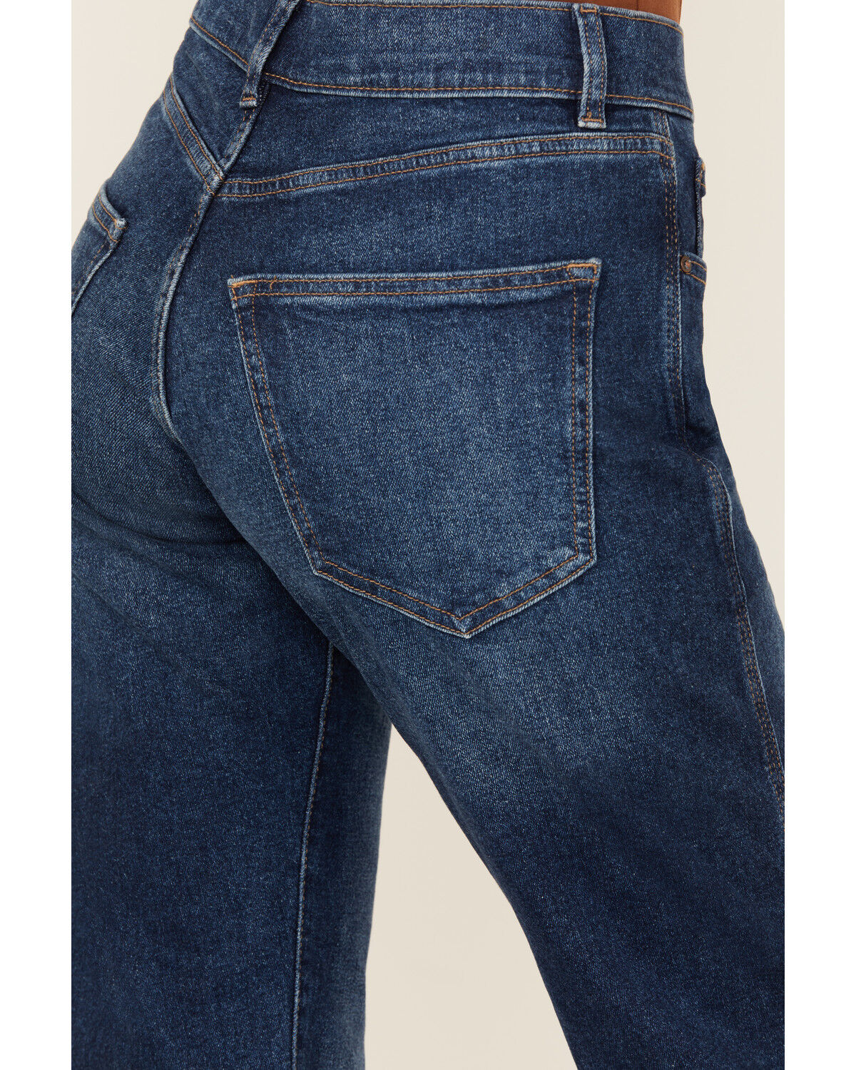 Image #4 - Warp + Weft Women's New Girl With An Old Soul Dark Wash High Rise Straight Leg Denim Jeans, Dark Wash, hi-res