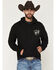 Image #2 - Seager Men's Los Rios Midweight Graphic Hooded Sweatshirt, Black, hi-res