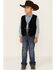 Image #4 - Scully Kid's Boar Suede Vest, Black, hi-res