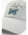 Image #2 - Shyanne Women's Wild & Free Butterfly Mesh-Back Ball Cap, Light Grey, hi-res
