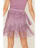 Idyllwind Women's Fringe Faux Suede Skirt, Lavender, hi-res