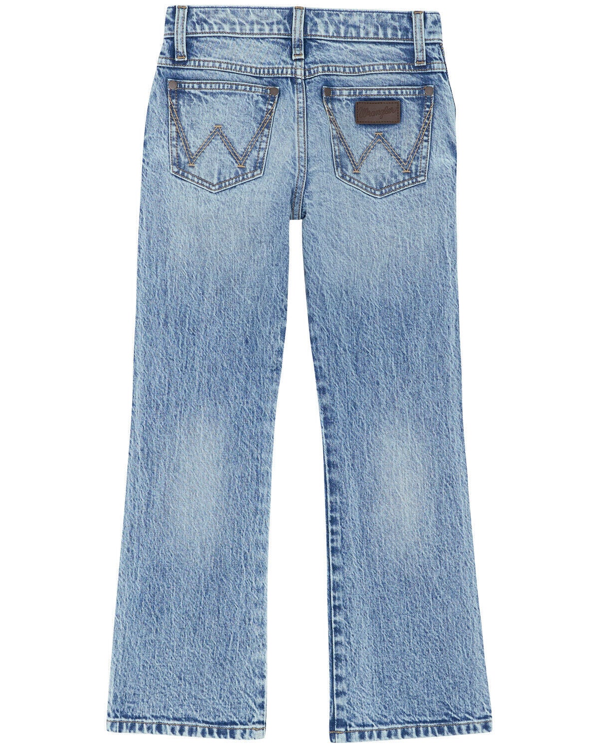 Wrangler Retro Boys' Jones Acid Wash Slim Bootcut Stretch Denim Jeans, Blue, hi-res