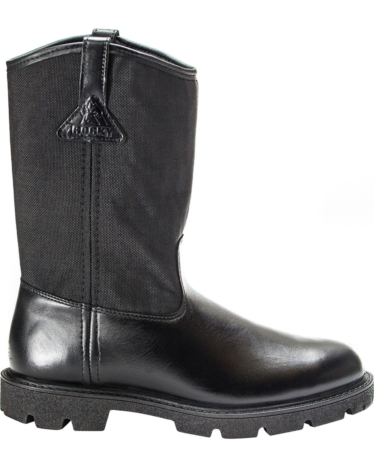 Image #2 - Rocky Men's Wellington Duty Boots, Black, hi-res