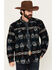 Image #1 - Cody James Men's Beacon Southwestern Print Sherpa Lined Flannel Shirt Jacket, Black, hi-res