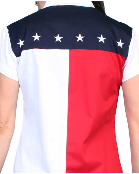 Image #2 - Scully Women's American Flag Print Top, White, hi-res