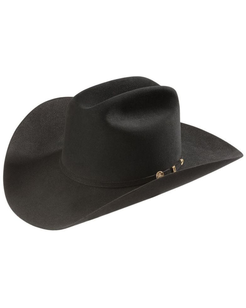 Stetson Men's 100X El Presidente Fur Felt Western Hat, Black, hi-res