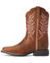 Ariat Girls' Firecatcher Rowdy Western Boots - Broad Square Toe , Brown, hi-res