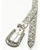 Image #3 - Shyanne Women's Stasia Rhinestone Paisley Print Belt, White, hi-res