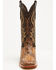 Image #4 - Tanner Mark Women's Jungle Tooled Tall Western Boots - Broad Square Toe, Brown, hi-res