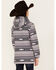 Image #4 - Cruel Girl Girls' Southwestern Stripe Softshell Hooded Jacket, Grey, hi-res