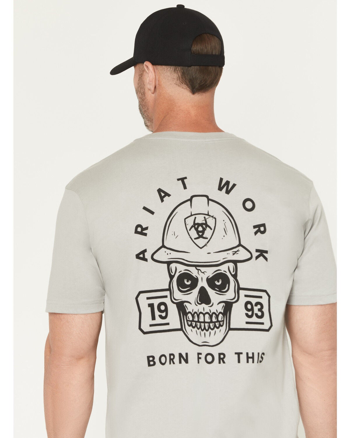 Image #4 - Ariat Men's Rebar Cotton Strong Hardhead Short Sleeve T-Shirt, Grey, hi-res