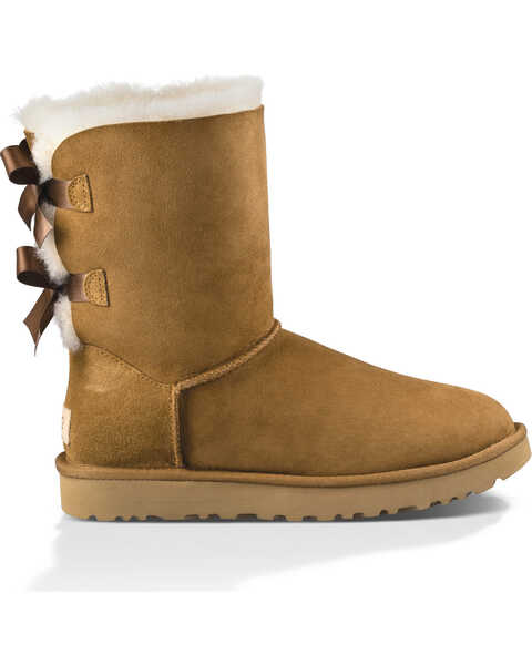UGG Women's Bailey Bow II Boots - Round Toe , Brown, hi-res