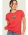 Image #2 - Levi's Women's Cowboy Short Sleeve Graphic Tee, Red, hi-res