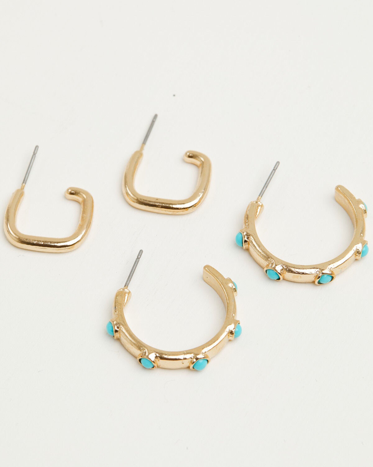 Image #2 - Shyanne Women's Hoop Earring Set - 12 Piece, Gold, hi-res