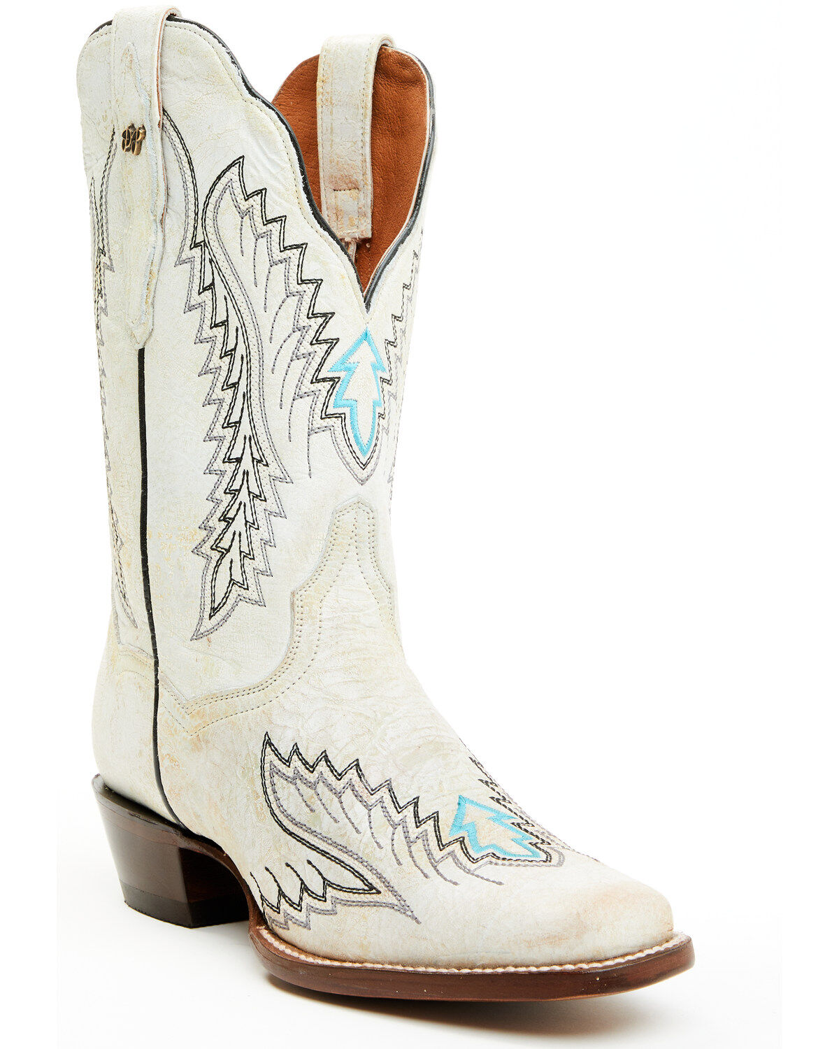 Image #1 - Dan Post Women's Darcy Western Boots - Square Toe, White, hi-res