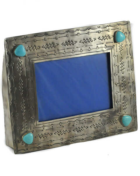 J. Alexander Stamped Framed with Turquoise , Silver, hi-res