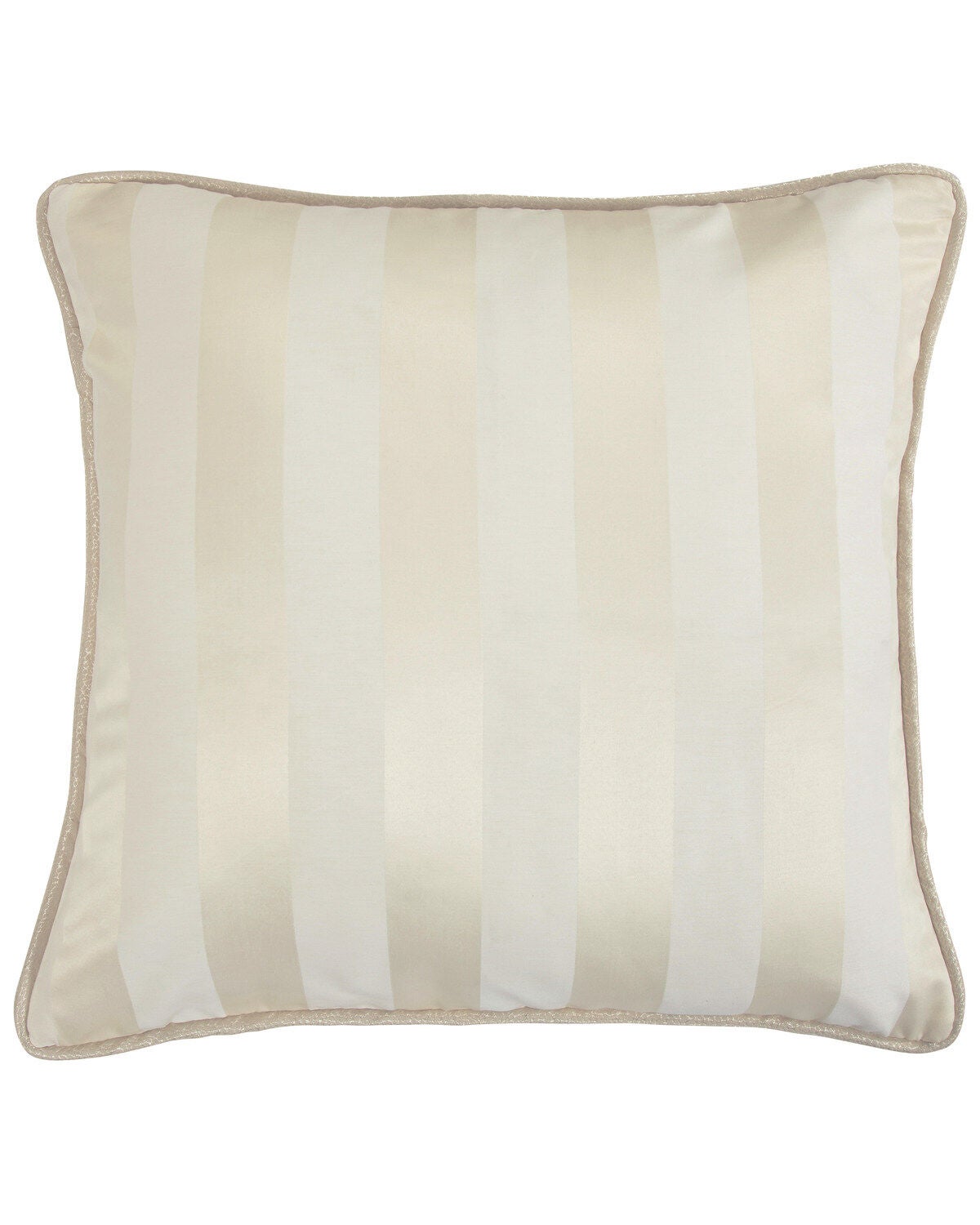 HiEnd Accents Hollywood Cabana Stripe Euro Sham, Cream, hi-res
